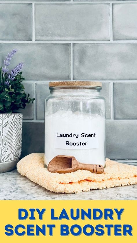 Help keep your laundry smelling fresh long after washing with this easy DIY laundry scent booster. Here is how to make it! Diy Laundry Scent Booster, Diy Laundry Scent, Beeswax Recipes, Laundry Scent Booster, Scented Laundry Detergent, Laundry Booster, Laundry Scent Boosters, Diy Laundry Detergent, Homemade Cleaning Supplies