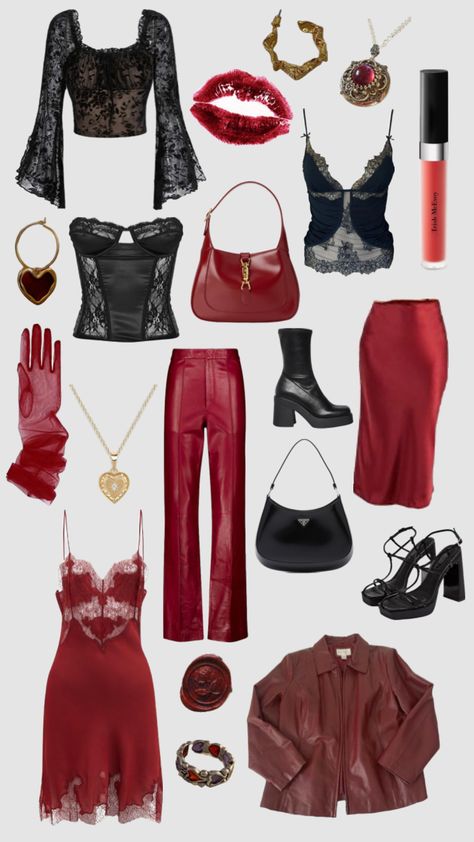 “Crimson red paint on my lips” #taylorswift #erastouroutfits #erastour Crimson Red Outfits, Red Taylor Swift Outfit, Taylor Swift Style Outfits, Red Eras Tour Outfit, Crimson Aesthetic, Gig Outfits, Gig Outfit, Taylor Swift Red Tour, 22 Birthday