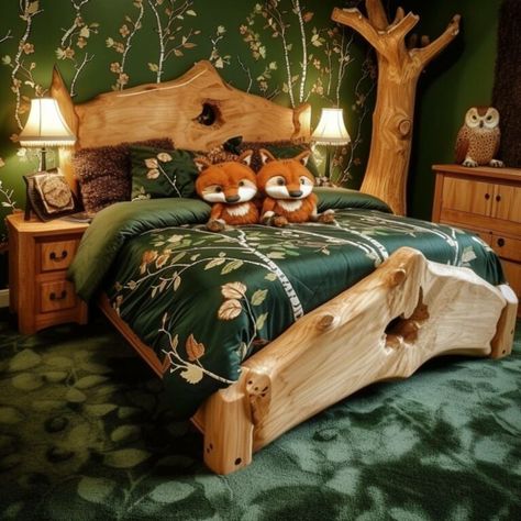 20+ Forest Bedroom Ideas for A Nature-Inspired Retreat Forest Room Kids, Forest Boys Room, Forest Theme Room, Forest Bedroom Ideas, Enchanted Forest Bedroom, Woodland Bedroom, Forest Bedroom, Woodland Retreat, Forest Room