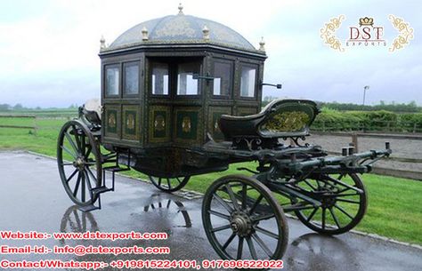 #English #Royal #Look #Unicorn #Carriage #Europe #UK #USA #Washington #Springfield #Franklin #Greenville #Bristol #Norway  This carriage is well known as antique due to its look. This horse-drawn carriage is really famous in foreign countries. A Carriage is a coach building term for a type of four-wheeled, convertible carriage. It has many seats, Front for carriage driver and middle for customer. It also have seats on backward side. Our website:- www.dstexports.com Contact us:- +917696522022 Antique Wagon, Horse Drawn Carriage, Carriage Driving, Horse And Buggy, Indian Artifacts, Royal Look, Horse Carriage, Horse Drawn, Mysore