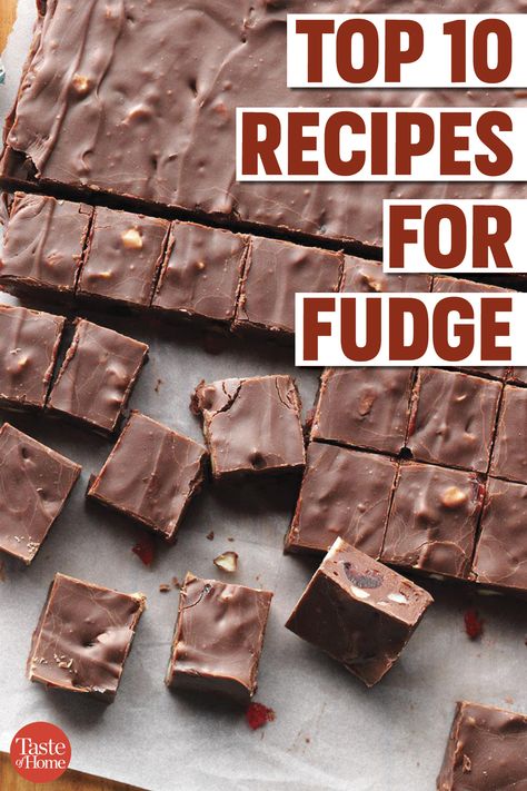 Taste Of Home Fudge Recipes, Paula Deans Fudge Recipe, Layered Fudge Recipes, Hard Fudge Recipes, Paula Dean Fudge Recipe, Millionaire Fudge Recipe, Taste Of Home Recipes Desserts, Home Made Fudge Recipe, Best Fudge Recipes Ever