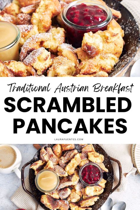 The Best scrambled pancakes King Arthur Pancake Recipe, Easy Breakfast Ideas With Pancake Batter, Go To Breakfast Ideas, Pancakes Ideas For Kids, Plan Ahead Breakfast Ideas, Sweet Egg Breakfast, Skillet Pancake Cast Iron, Breakfast In The Go, Stovetop Breakfast Ideas