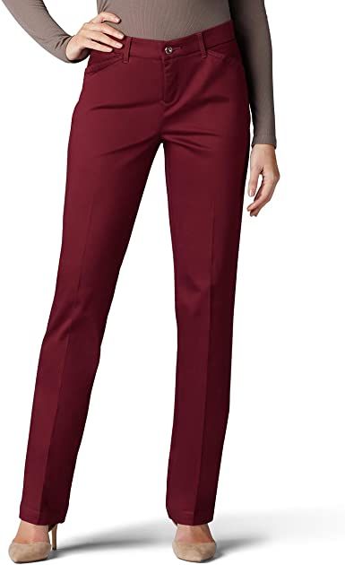 Lee Women's Flex Motion Regular Fit Straight Leg Pant at Amazon Women’s Clothing store Susan After 60, Pants For Work, Slouchy Pants, Straight Leg Pant, Type Of Pants, Slim Fit Pants, Fit Pants, Clothing Inspiration, Pair Of Pants