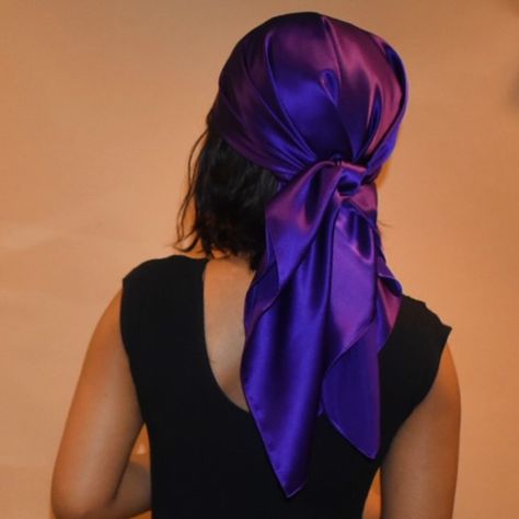 ✨Kali💫Silk Sleep Scarf Silk Scarf Sleep Hair, Silk Head Wrap Sleep, Sleep Scarf, Silk Headwrap, Silk Sleeping Cap, Elegant Purple Silk Scarf, Artistic Purple Silk Scarf, Head Wraps, Sleep