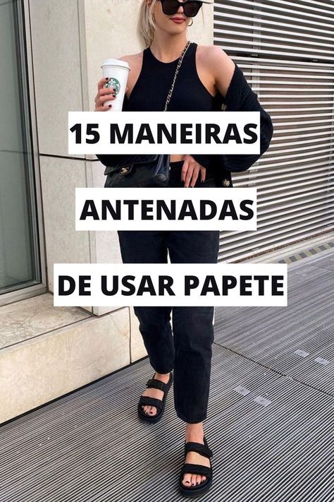 Foto: sophiadorena - Requisitada nos looks de 9 entre 10 it girls, a papete despojada se tornou peça-chave para quem busca um look confortável e zero óbvio. Looks com papete, look casual, ideias de looks básicos com papete. Looks Cinema, Look Cinema, Look Legging, Statement Outfit, Casual Chique, It Girls, Teacher Outfit, Look Casual, Casual Chic