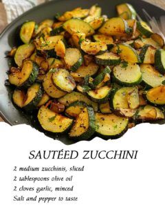 SAUTÉED ZUCCHINI Sauteed Zucchini Recipes, Sautéed Zucchini, Zucchini Side Dishes, Fish Pasta, Sides Recipes, Sauteed Zucchini, Avocado Salsa, Dinner Meals, Different Vegetables