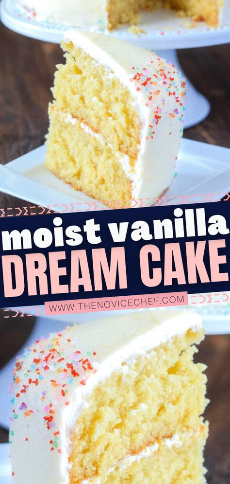 Cake For Winter, Vanilla Cake Recipe Moist, Dessert Dress, Vanilla Homemade, Best Vanilla Cake Recipe, Easy Vanilla Cake, Homemade Vanilla Cake, Delish Cakes, Moist Cake Recipe