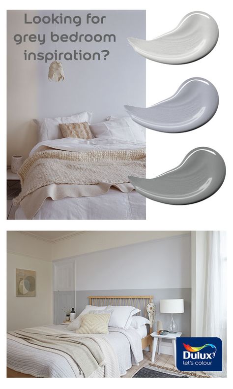 Dulux Grey Paint, Dove Grey Bedroom, Hall Paint Colors, Plascon Paint Colours, Silver Grey Paint, Dulux Grey, Dove Grey Paint, Grey Colour Scheme Bedroom, White And Silver Bedroom