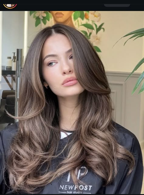 Multidimensional Brunette Dark, Latte Burnett Hair, Golden Ash Brown Hair, Brown Chocolate Hair Color, Jamie Genevieve Hair, Neutral Brunette Hair Color, Darker Hair Color Ideas, Latte Brunette, Darker Blonde