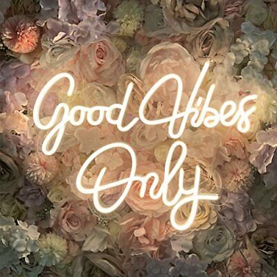 (eBay) Good Vibes Only Neon Sign for Wall Decor, LED Neon Light with Dimmer Switch for Light Up Signs Aesthetic, Neon Room Signs Quotes, Cottagecore Bedroom Aesthetic, Vibes Neon Sign, Good Vibes Neon Light, Neon Signs Good Vibes Only, Wall Word Lights Neon Signs, Stairs Room, Good Vibes Only Neon Sign