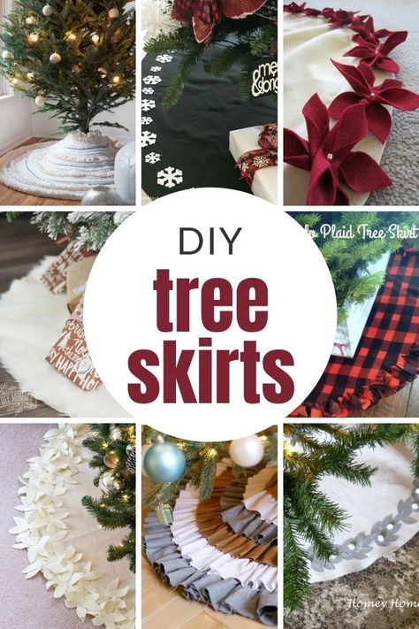 Easy Tree Skirt Ideas, How To Make A Tree Skirt Diy, Diy Tree Skirts Christmas, Small Tree Skirt Ideas, Easy Christmas Tree Skirts Diy Simple, How To Make Christmas Tree Skirt, Making A Tree Skirt, How To Make Tree Skirt, How To Make A Christmas Tree Skirt Diy