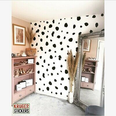 Large Dalmatian Spot Wall Stickers Patches Wall Art Vinyl Home Decor Kid PREMIUM  | eBay Hallway Feature Wall, Feature Wall Nursery, Vinyl Home Decor, Wall Art Vinyl, Kids Office, Large Wall Decor, Wall Decal Sticker, Vinyl Wall Art, Sticker Wall Art