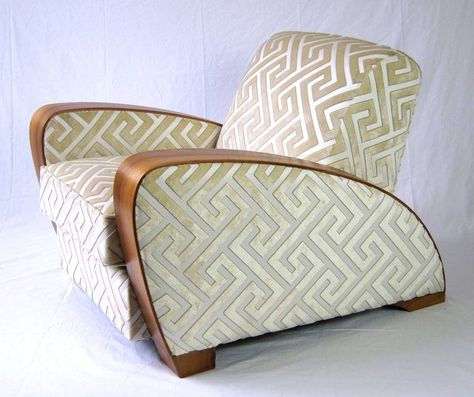 Pair of Art Déco Lounge Chairs 1920s, Andrew Martin Silk Fabric | From a unique collection of antique and modern armchairs at https://www.1stdibs.com/furniture/seating/armchairs/ Schroder House, Fancy Furniture, Art Deco Lounge, Art Deco Chair, Deco Chairs, Summer Deco, Pink Palace, Sofa Chairs, Art Deco Decor