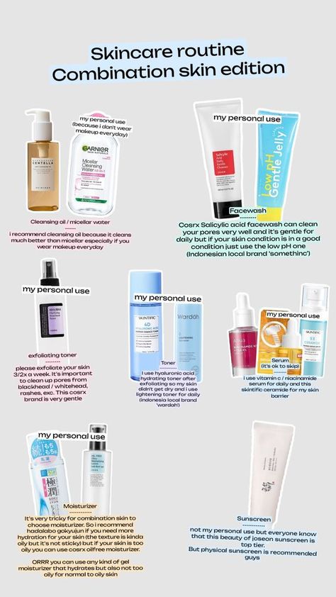 Skincare Routine Combination Skin, Skincare Routine For Combination Skin, Routine For Combination Skin, Combination Skin Care Routine, Combination Skin Routine, Skincare For Combination Skin, Korean Skin Care Secrets, Winter Skin Care Routine, Oily Skin Care Routine