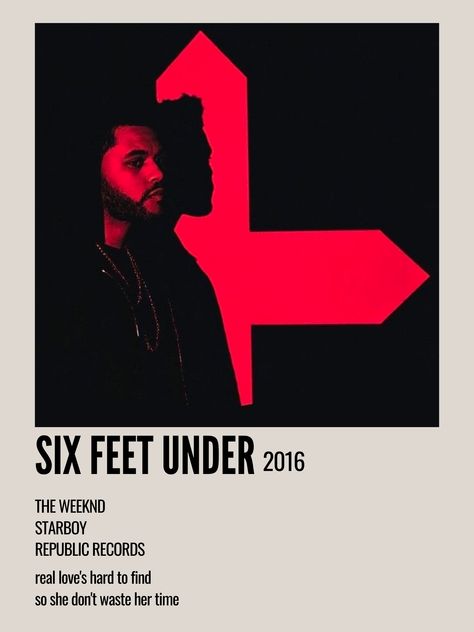 Song Posters The Weeknd, Six Feet Under The Weeknd, The Weeknd Albums, Poster Polaroid, The Weeknd Songs, False God, Aesthetic Polaroid, The Weeknd Poster, Song Posters