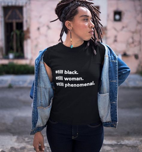 Are you a phenomenal woman? If so shop our “ still black” t-shirt, hoodie , tank top. Get it today❤️ 👌🏾 #apparel #fashion #clothing #tshirt #clothingbrand #style #design #brand #clothingline #clothes #hoodie #ootd #lifestyle #tees #womensfashion #blackownedbusiness #blackowned #blackownedclothing #female #femaleentrepreneur #entrepreneur #smallbusinessowner #smallbusiness #black #blackwomen Shirt Photography, Afro Latina, Female Biker, Biker Shirts, Motorcycle Outfit, Never Too Late, Biker Girl, Sphynx, Black Excellence