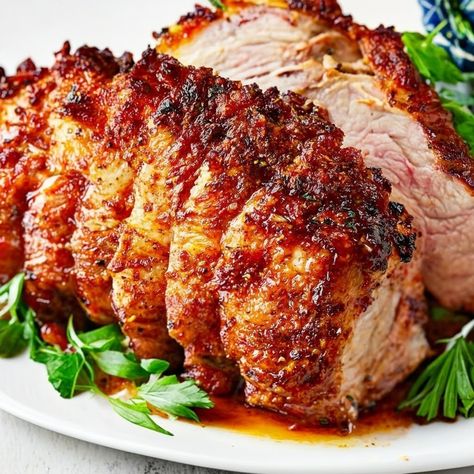 Oven Roasted Crispy Pork Loin Recipe - Instacart Half Loin Roast Recipes, Center Cut Pork Loin Roast Recipes, Best Pork Loin Roast Recipe, Pork Loin Roll Recipes, Pork Tender Loin Recipes Oven, Crispy Pork Loin, How To Cook Pork Loin In Oven, Pork Loin Centre Roast Recipes, Stuffed Pork Loin Recipes Oven Baked