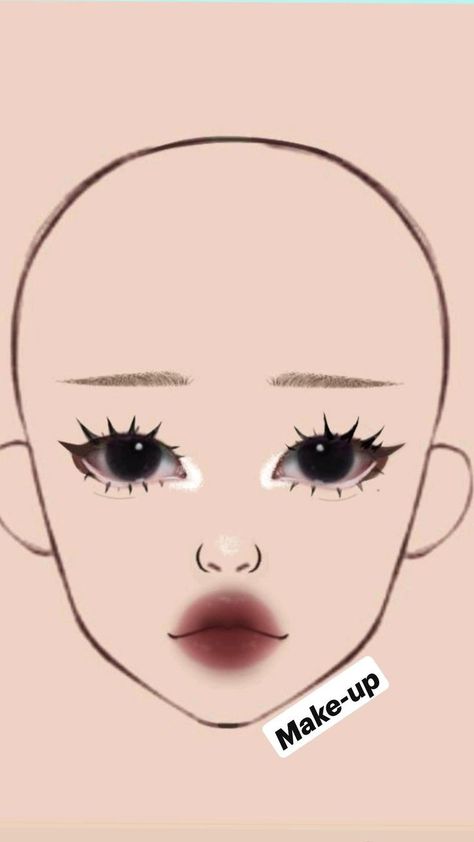 Face Charts, Winter Eye Makeup, Shiny Makeup, Asian Makeup Tutorials, Makeup Charts, Makeup Fails, Gyaru Makeup, Make Up Tutorials, Makeup Drawing