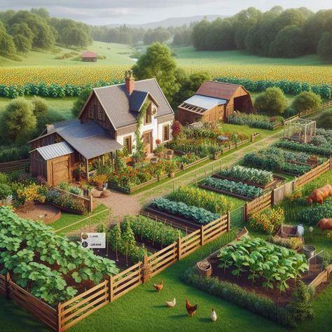 Patio Gardening, Easy Patio, Farm Plans, Farm Layout, House And Garden, Veg Garden, Beautiful House Plans, Home Vegetable Garden, Village House Design