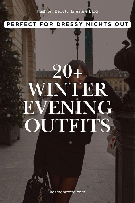 20+ winter evening outfits designed for a perfect night out, including sleek night out outfits winter that will turn heads. Featuring elegant old money style outfits winter and chic, warm layers, these looks offer everything you need to stay fashionable and comfortable on your dressy evenings. Old Money Night Outfit, Winter Evening Outfits, Old Money Style Outfits, Style Outfits Winter, Night Outfits Winter, Outfits Night Out, Old Money Outfit, Money Outfit, Night Out Outfits