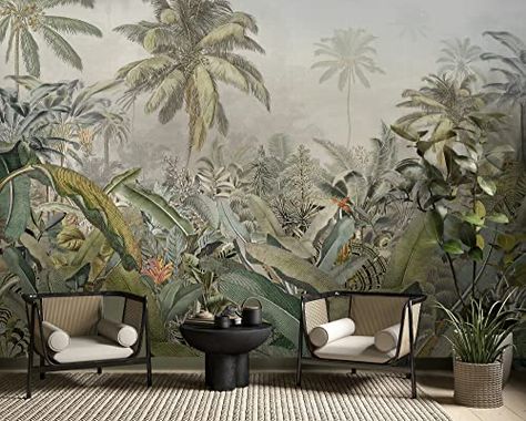 Subtle Background, Jungle Wall, Scenic Wallpaper, Tropical Wallpaper, Branch Design, The Secret Garden, Forest Wallpaper, Wallpaper Peel And Stick, Kelly Wearstler