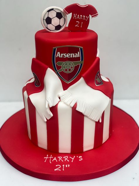 Arsenal Football Cake – Etoile Bakery Arsenal Themed Birthday Cake, Arsenal Themed Birthday Party, Arsenal Birthday Cakes For Men, Arsenal Cake Ideas Birthdays, Arsenal Football Cake, Arsenal Birthday Cake, Arsenal Cake, Birthday Cake For Son, Football Cake Design