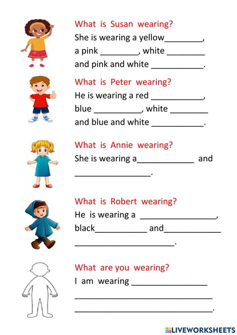 What Are You Doing, Was And Were Worksheets For Grade 1, Clothes Activities For Kids, What Are You Doing Worksheet, Clothes Worksheets For Kids, There Is There Are, Clothes Worksheets For Kids Activities, Will And Be Going To Worksheet, My Clothes Worksheet