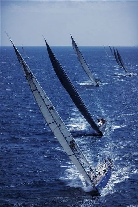 Sailboat Racing, Mediterranean Travel, Navi A Vela, Yacht Racing, Sail Racing, Open Ocean, Sailing Vessel, Sail Boats, Yacht Boat