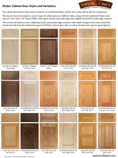 Shaker cabinet door styles Types Of Cabinet Door Styles, Shaker Cabinet Door Styles, Wood Shaker Cabinets, Pnw House, Shaker Cabinet Styles, Cabinet Door Styles Shaker, 2025 Kitchen, Slim Shaker Cabinet, Shaker Interior