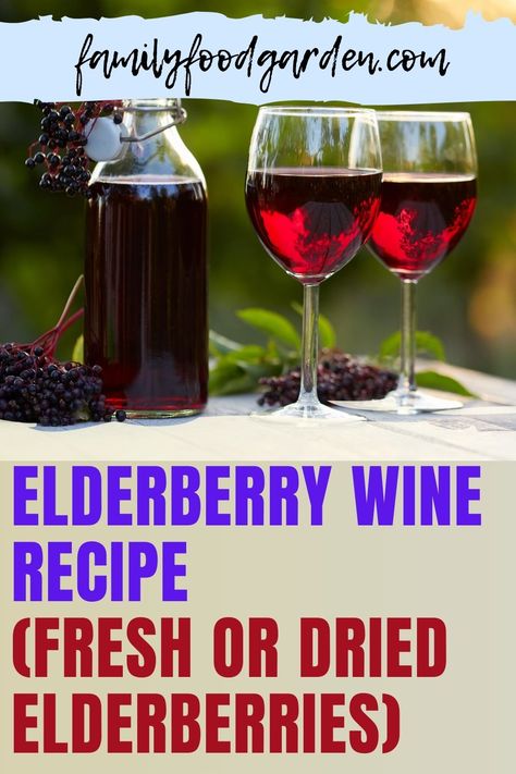 Delicious elderberry wine recipe just for you! Many winemakers also use elderberries to add some flavor and color to other grape wines. For our wine making, we chose to only use elderberries in this recipe. That way we understand the base taste of blue elderberries. Check this pin! #elderberry #elderberrywine #winerecipe Dried Elderberries, Homemade Wine Recipes, Elderberry Wine, Elderberry Recipes, Wine Making Process, Wine Recipe, Foraged Food, Homemade Wine, Personalized Wine Glass