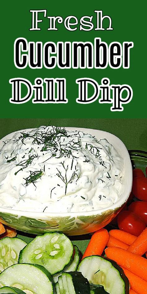 Fresh Cucumber Dill Dip Cucumber Dill Dip, Holiday Dip Recipes, Amazing Dips, Cucumber Dip Recipe, Recipes Supper, Dill Dip Recipes, Melissas Southern Style Kitchen, Cucumber Dip, Dill Dip