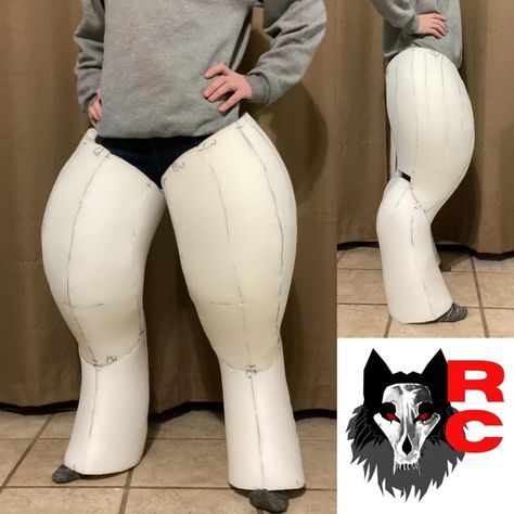 Hollow Foam Digitigrade Leg Pattern - Etsy Body Padding, Fursuit Tutorial, Human Bones, Sewing Doll Clothes, Cosplay Diy, Sewing Dolls, Craft Work, Cool Costumes, Pose Reference