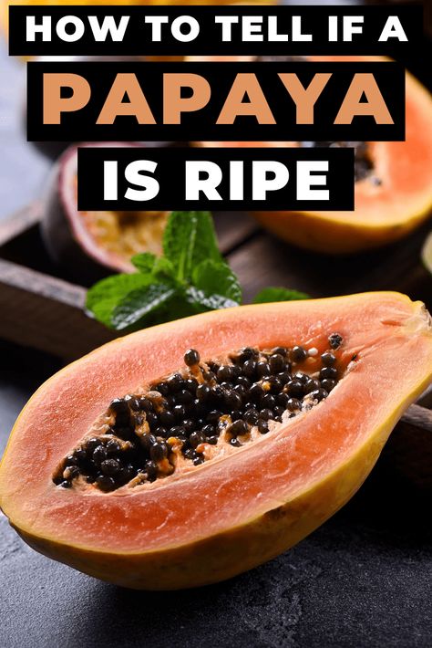 Find out how to select the perfect papaya, how to cut them, and how to ripen your papaya at home quickly and easily. Enjoy all the benefits of this tropical fruit! Baja Recipes, Papaya Growing, Papaya Benefits, Papaya Plant, Papaya Recipes, Ripe Papaya, Papaya Seeds, Papaya Salad, Papaya Fruits