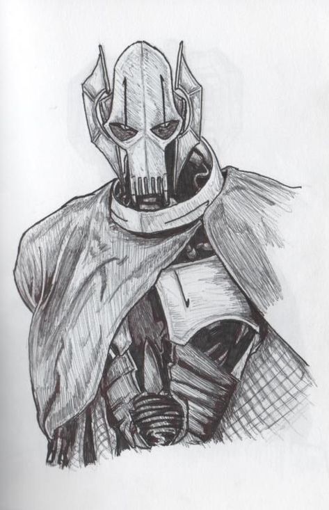 Star Wars Art Drawings, General Grievous, Star Wars Painting, Star Wars Character, Star Wars Drawings, Star Wars Concept Art, Star Wars Tattoo, Star Wars Artwork, Star Wars Fan Art