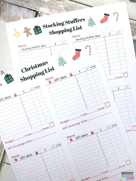 Christmas Shopping List Printable, Printable Christmas List, Christmas List Printable, Organized Christmas, Christmas Planner Printables, Gift List Printable, Christmas Gift Planner, Shopping List Printable, Christmas Budget