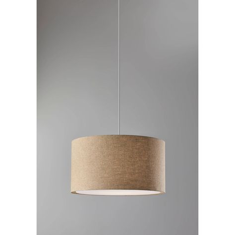 Studio Spaces, Drum Light, Drum Pendant Lighting, Drum Pendant, Incandescent Lighting, The Harvest, Light Bulb Types, Hanging Pendant Lights, Fabric Shades