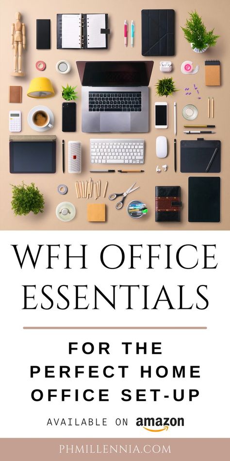 Workstation At Home, Modern Wfh Setup, Work From Home Gadgets, Remote Work Aesthetic Home, Work From Home Set Up Aesthetic, Office At Work, Home Office Gifts, Work From Home Accessories, Wfh Desk