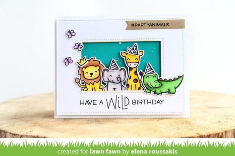 Lawn Fawn Intro: Wild for You, Selfie Frames + Say Cheese, Again - Lawn Fawn Animals Jungle, Lawn Fawn Blog, Card Inspo, Lawn Fawn Stamps, Clear Acrylic Stamps, Lawn Fawn Cards, Mft Cards, Creating Cards, Say Cheese