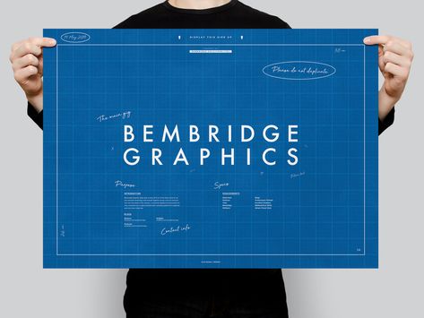 Bembridge Graphics (Blueprints) | Typographical Poster by Karl Bembridge on Dribbble Blueprint Graphic Design Poster, Blueprint Graphic Design, Typographical Poster, Title Design, Behance Project, Graphic Design Poster, Show And Tell, Behance Net, Blue Print