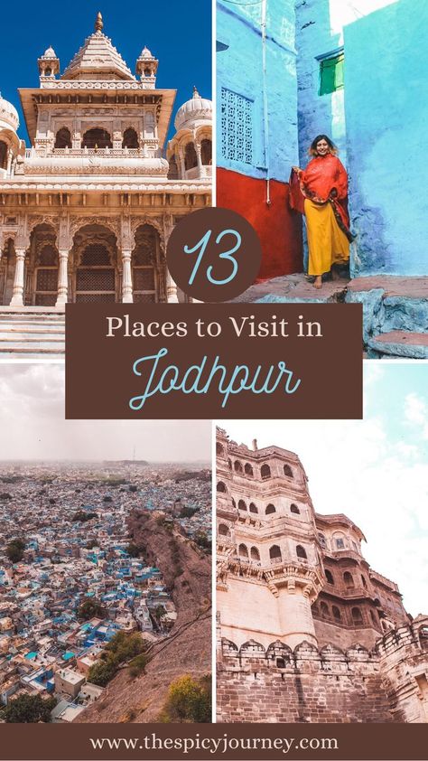 See this incredible Jodhpur trave guide that shows you the best places to visit in Jodphur in 2 days. This guide to the Jodhpur blue city also contains a Jodhpur itinerary for 2 days. Apart from the famous Jodhpur fort (Mehrangarh Fort), you can also see Umaid Bhawan palace, the blue city, Jaswant Thada and many more places to see in Jodhpur Rajasthan. #jodhpur #rajasthan #bluecity #india #travel #indiatravel Jodhpur Fort, Little Kanha Ji Images, Umaid Bhawan Palace, Mehrangarh Fort, Jaipur Travel, Travel Destinations In India, February Holidays, Blue City, Travel Info