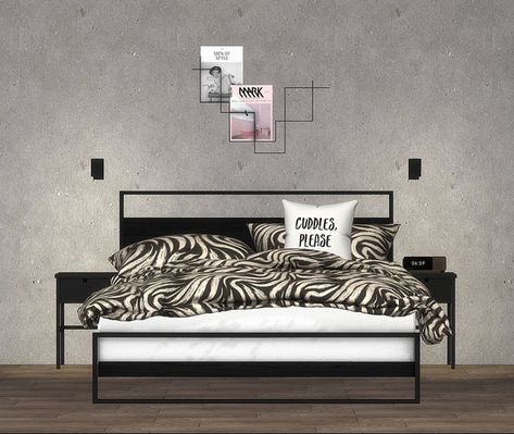 Ikea Nymane, Ikea Bed, Sims 4 Cc Furniture, Sims 4 Cc, Bed Blanket, A Horse, Square Pillow, Bed Furniture, Magazine Rack