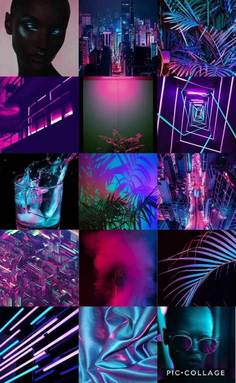 Vaporwave Instagram Feed, Neon Branding Design, Neon Instagram Feed, Influencer Vision Board, Influencer Branding, Ig Branding, Dj Aesthetic, Insta Background, Ig Grid