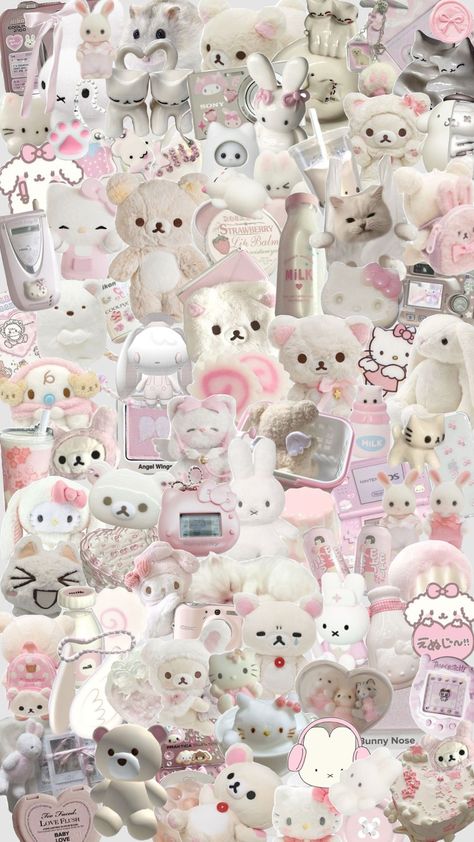 ‧₊˚🖇️💌✩ ₊˚🍦⊹♡kawaii soft aesthetic pink plushie clutter page wallpaper background #kawaii #plushie #aesthetic #rilakkuma #pink #pinkcore #aesthetic #y2k y2k Soft Cute Aesthetic Wallpaper, Plushie Wallpaper Aesthetic, Cluttered Background, Kawaii Wallpaper Ipad, Kawaiicore Wallpaper Iphone, Kawaii Wall Collage, Aesthetic Rilakkuma, Pink Collage Wallpaper, Kawaii Collage Aesthetic