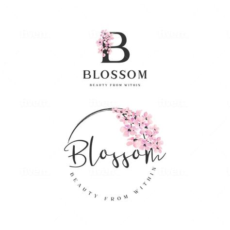 Cherry Blossom Logo Design, Blossom Logo Design, Cherry Blossom Logo, Blossom Logo, Blossom Nails, Gifts Wrapping, Gifts Wrapping Diy, Almond Blossom, Cafe Logo