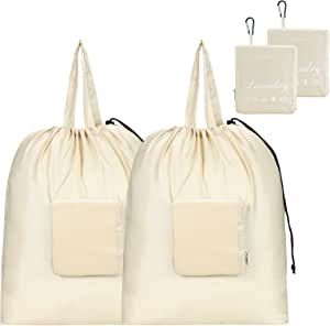 GOGOODA Travel Laundry Bags with Drawstring Closure XL Large Foldable Dirty Clothes bags with Handle Heavy Duty and Washable for College Dorm Travelling Camping, 2 Pack, Beige : Amazon.ca: Home Travel Laundry Bag, Clothes Hamper, Laundry Bags, Laundry Storage, Clean Laundry, Cleaning Kit, Makeup Case, College Dorm, Large Bag