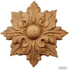 Rosette - Circle-Empire - 3  1/4Diameter - 7/16Relief 5178 Cnc Wood Carving, Chip Carving, Cnc Wood, Wood Carving Designs, Flower Carving, Wood Tools, Carving Designs, Wood Creations, Wood Carving Art