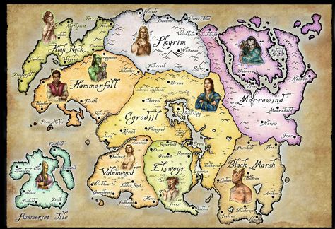 The Races of Tamriel by TehWoodElf on deviantART Tamriel Map, Elder Scrolls Map, Skyrim Map, Elder Scrolls Lore, Elder Scrolls Games, Elder Scrolls Art, Map Template, Elder Scrolls Skyrim, Elder Scrolls V Skyrim