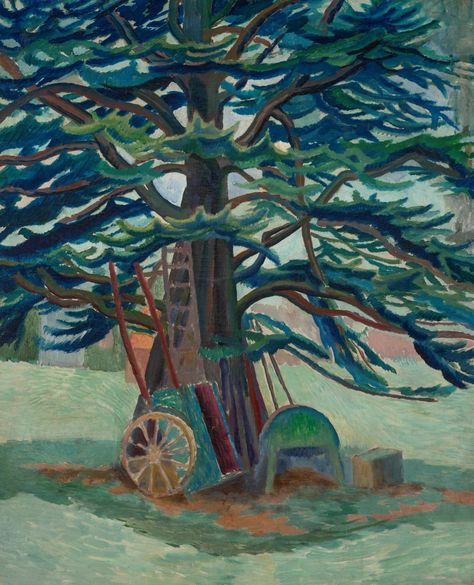 Dora Carrington, Cedar Tree, Church Pictures, Cedar Trees, Irish Art, English Art, Poster Drawing, Artist Books, Tree Painting