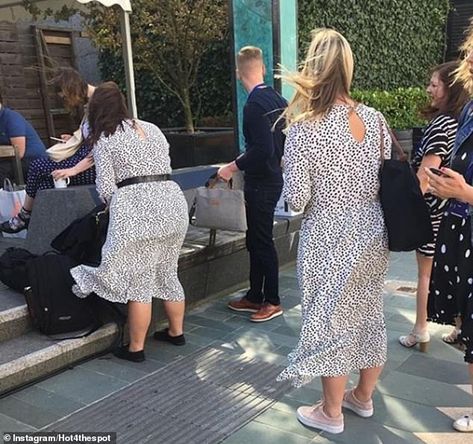 Hilarious Instagram account documents the MANY sightings of £39 Zara polka dot dress | Daily Mail Online Zara Polka Dot Dress, Viral Dress, Zara Maxi Dress, Spotted Dress, Oversized Collar, Zara Dress, Dress Out, Zara White, Salamanca