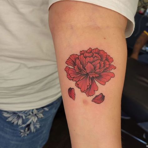 Hadestown on Instagram: "It will always be like this. #NationalTattooDay" Hadestown Flower Tattoo, Hadestown Tattoo Ideas, Hadestown Tattoo, Hadestown Art, Golden Tattoo, Song Lyric Tattoos, Cool Tattoo Designs, Carnation Tattoo, Lyric Tattoos